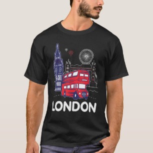 London Vibes Famous London Landmarks Souvenir Coro T-Shirt