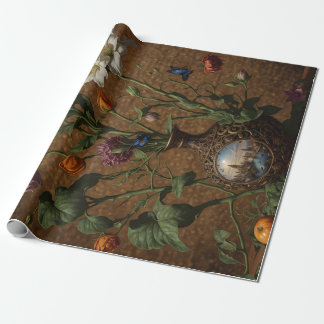 London Victorian Floral Flower Wrapping Paper