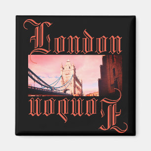 London Vintage City Tower Bridge Landscape Magnet