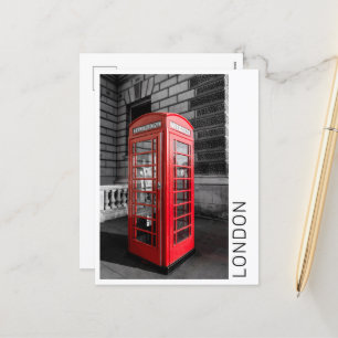 London Vintage Phone Box UK Retro Telephone Holiday Postcard