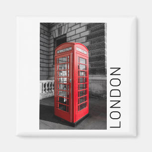 London Vintage Phone Box UK Retro Telephone Magnet