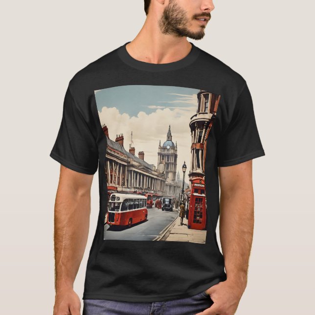 London vintage poster T-Shirt (Front)