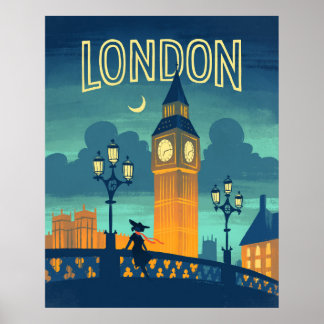 London Vintage-Style Travel Poster