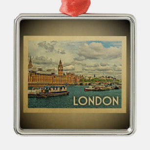 London Vintage Travel Ornament UK