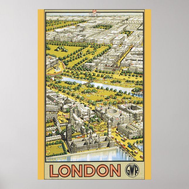 London Vintage Travel Poster (Front)
