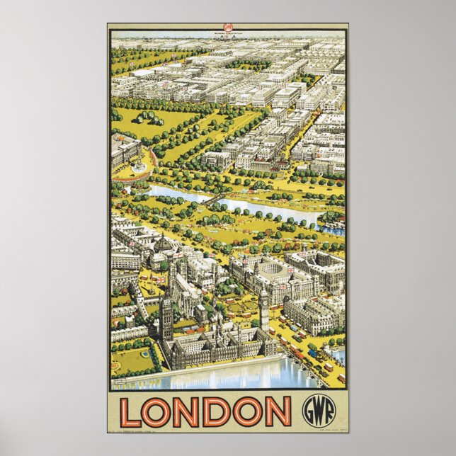London Vintage Travel Poster (Front)