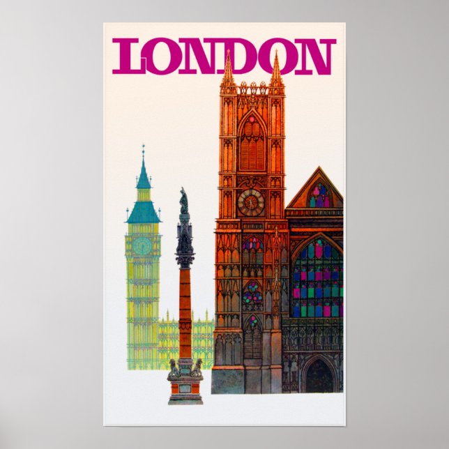 London Vintage travel poster (Front)