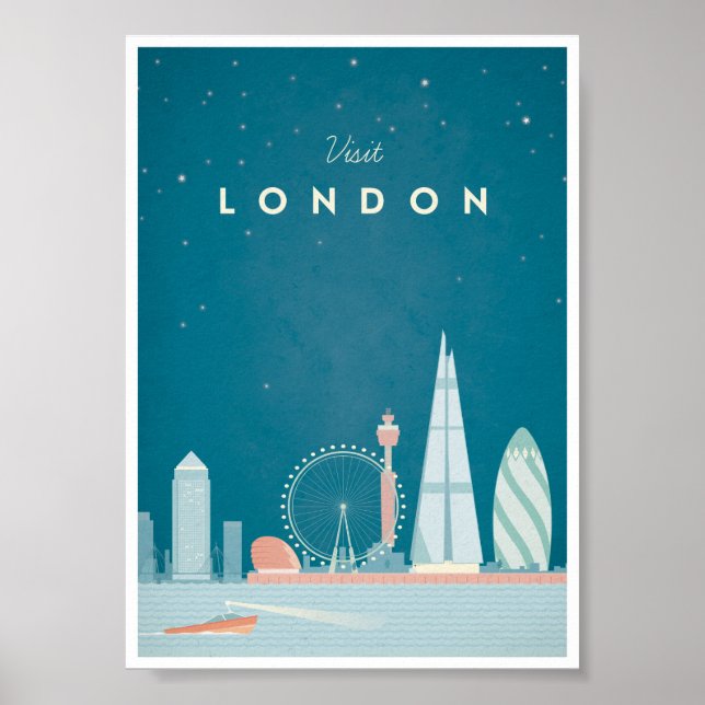 London Vintage Travel Poster (Front)