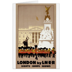 London Vintage Travel Poster Restored