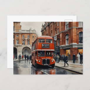 London watercolor art  postcard