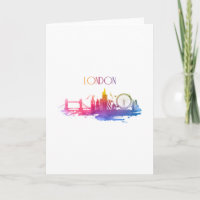 LONDON WATERCOLOR SKYLINE