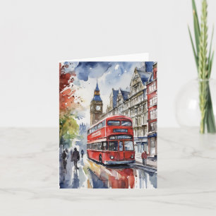 London Watercolor Stationery Card