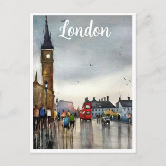 London watercolour  postcard