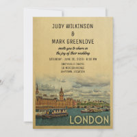 London Wedding Invitation UK England