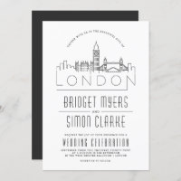 London Wedding | Stylised Skyline Invitation