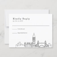 London Wedding | Stylised Skyline RSVP