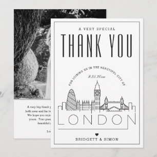 London Wedding   Thank You + Photo Card