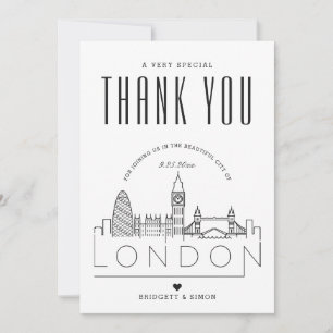 London Wedding Thank You + Photo Card