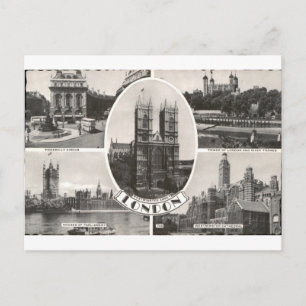 London Westminster Abbey Vintage Multiview Postcard