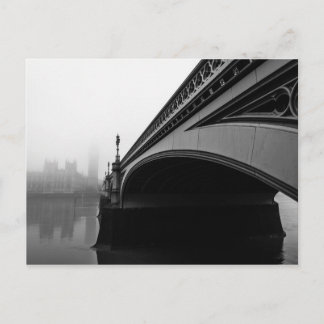 London Westminster Bridge in Thick Fog postcard