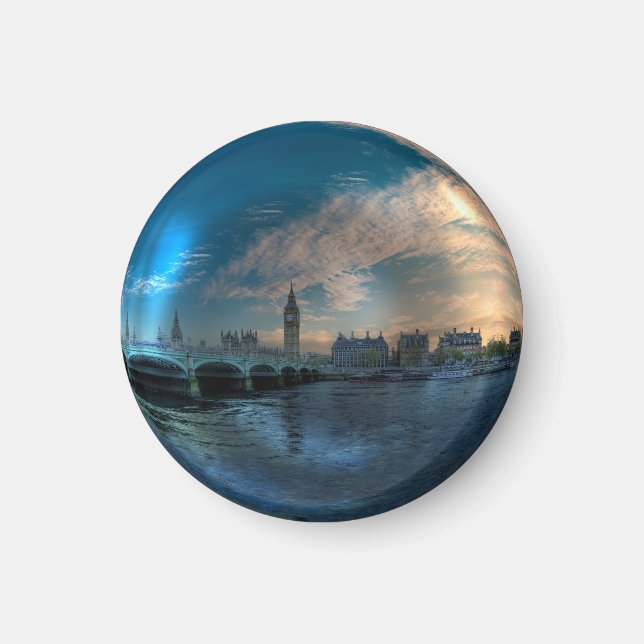 London Westminster Cityscape Photo Ball Magnet (Front)