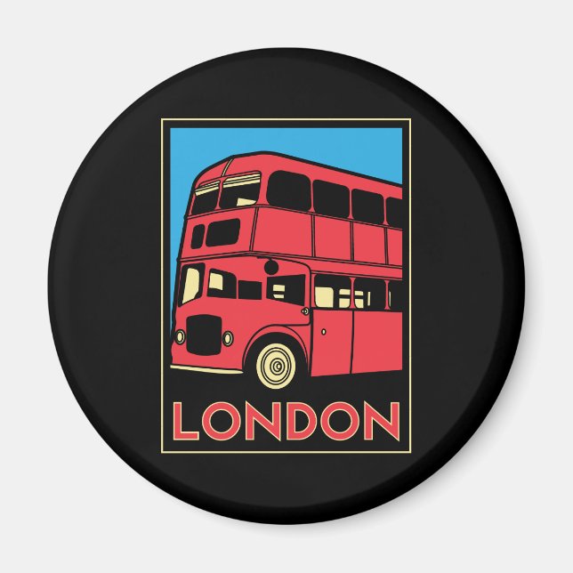 london westminster england art deco retro poster magnet (Front)