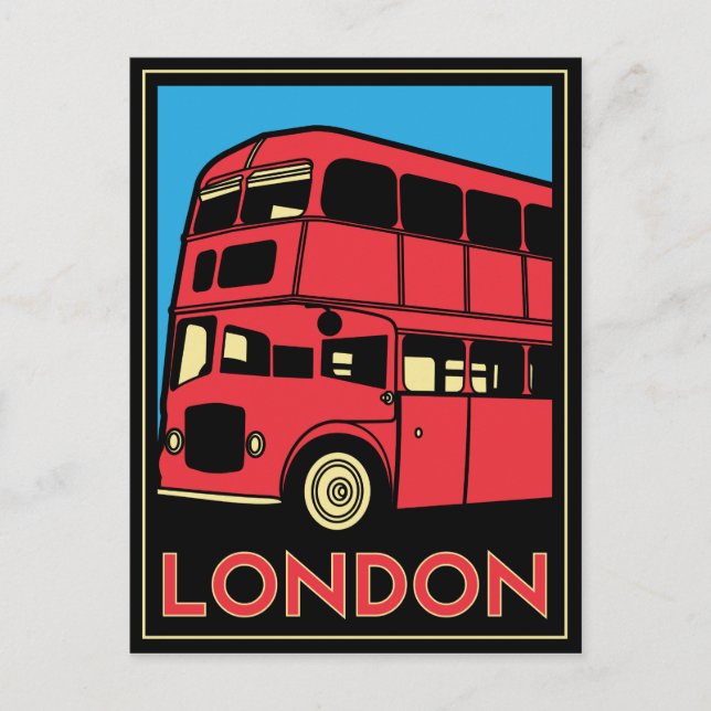 london westminster england art deco retro poster postcard (Front)