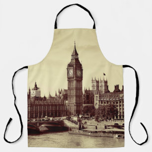 London Westminster with Big Ben and bridge. old,lo Apron