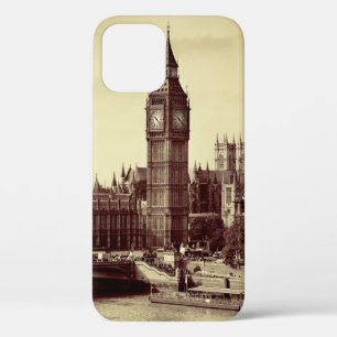 London Westminster with Big Ben and bridge. old,lo iPhone 12 Case