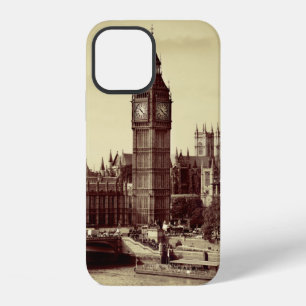 London Westminster with Big Ben and bridge. old,lo iPhone 12 Case