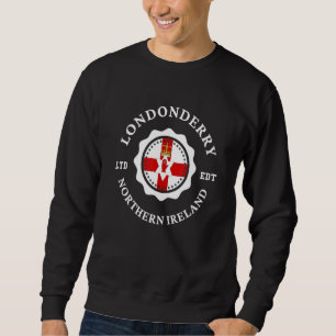LONDONDERRY Northern Ireland Flag Badge UK Vintage Sweatshirt