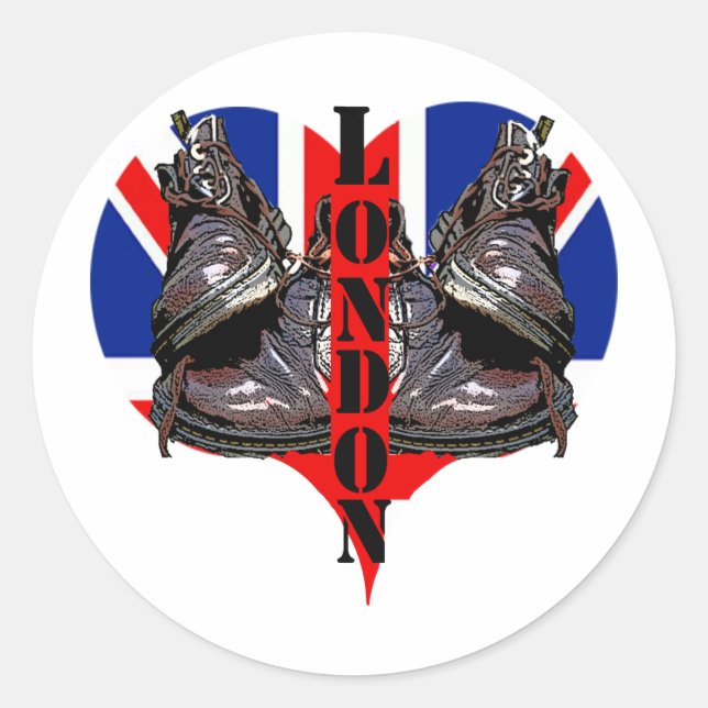 londons calling! classic round sticker (Front)