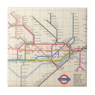 London's Underground Map Ceramic Tile