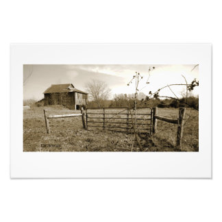 "LONE BARN" by CR Sinclair Photo Print