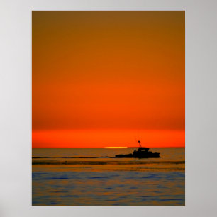 Lone Boat Poster