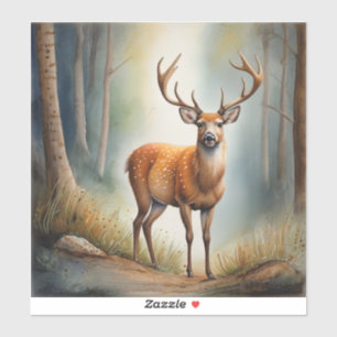 Lone Buck In Quiet Woods Wild Animal