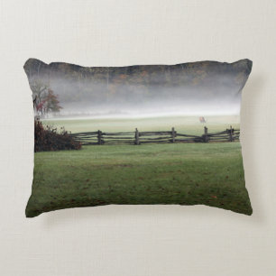 Lone Bull Elk in the morning Mist Decorative Cushion