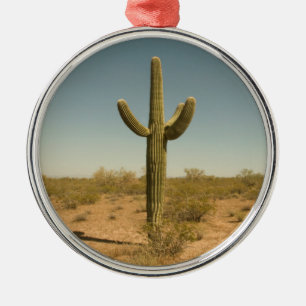 Lone Cactus Metal Ornament