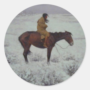 Lone Cold Brave Classic Round Sticker