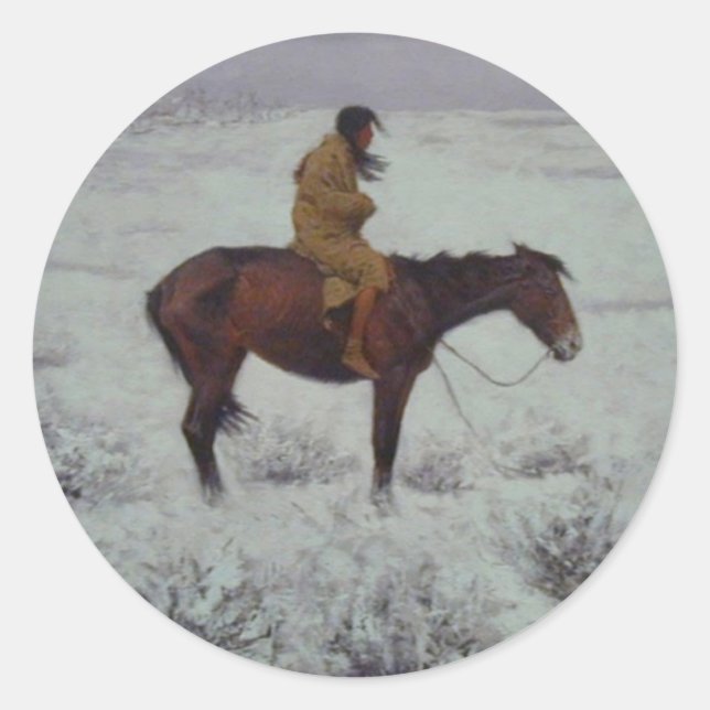 Lone Cold Brave Classic Round Sticker (Front)