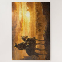 Lone Cowboy at Sunset