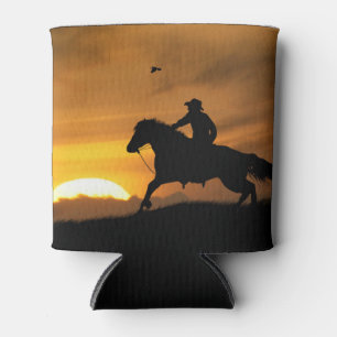 Lone Cowboy Beer Soda Koozie Western