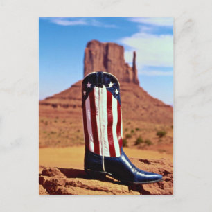 Lone cowboy boot, Monument Valley, Arizona, U.S.A. Postcard