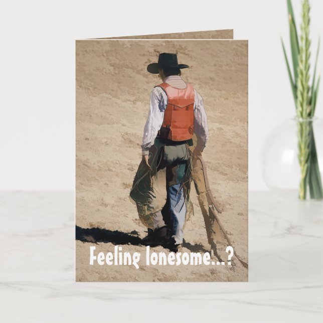 Lone Cowboy Card (Front)
