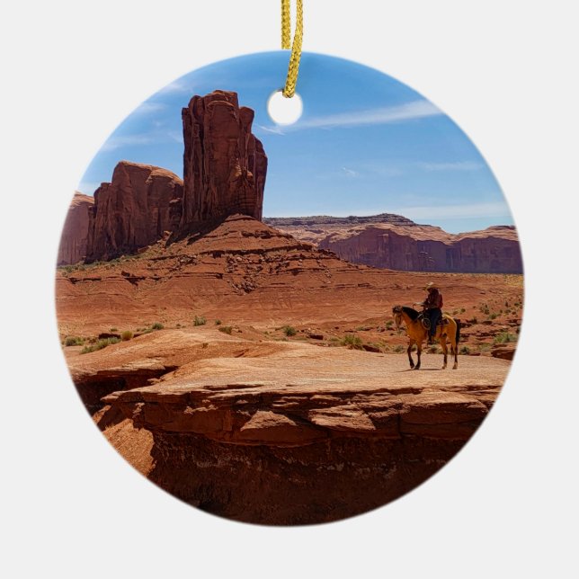 Lone Cowboy Ornament (Front)
