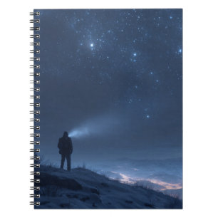 Lone Explorer Starry Night Notebook