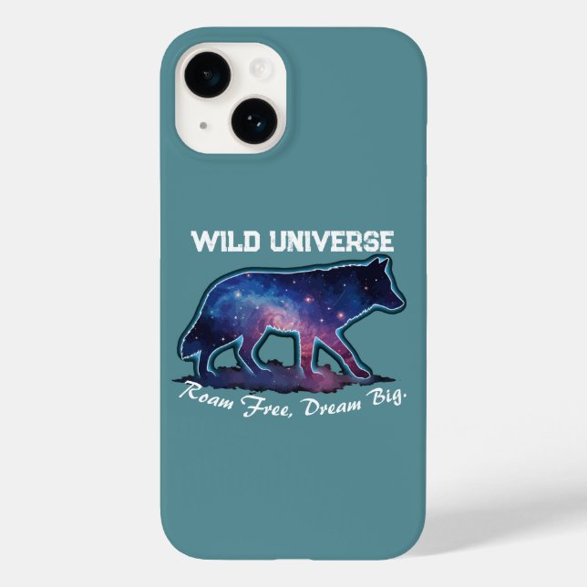 Lone Galaxy Wolf Silhouette (wild universe) Case-Mate iPhone Case (Back)