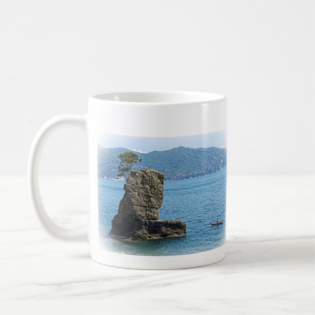 Lone Kayak - Santa Marherita Ligure, Italy Coffee Mug (Left)