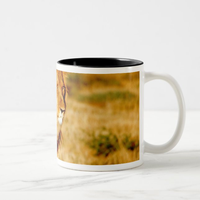 Lone Lion Two-Tone Coffee Mug (Right)