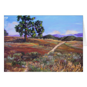 Lone Oak at Woodside Horse Park greeting card